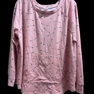 No Boundaries Pink Arrow Pattern Top